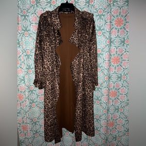 New York & Company Suede Trench Coat